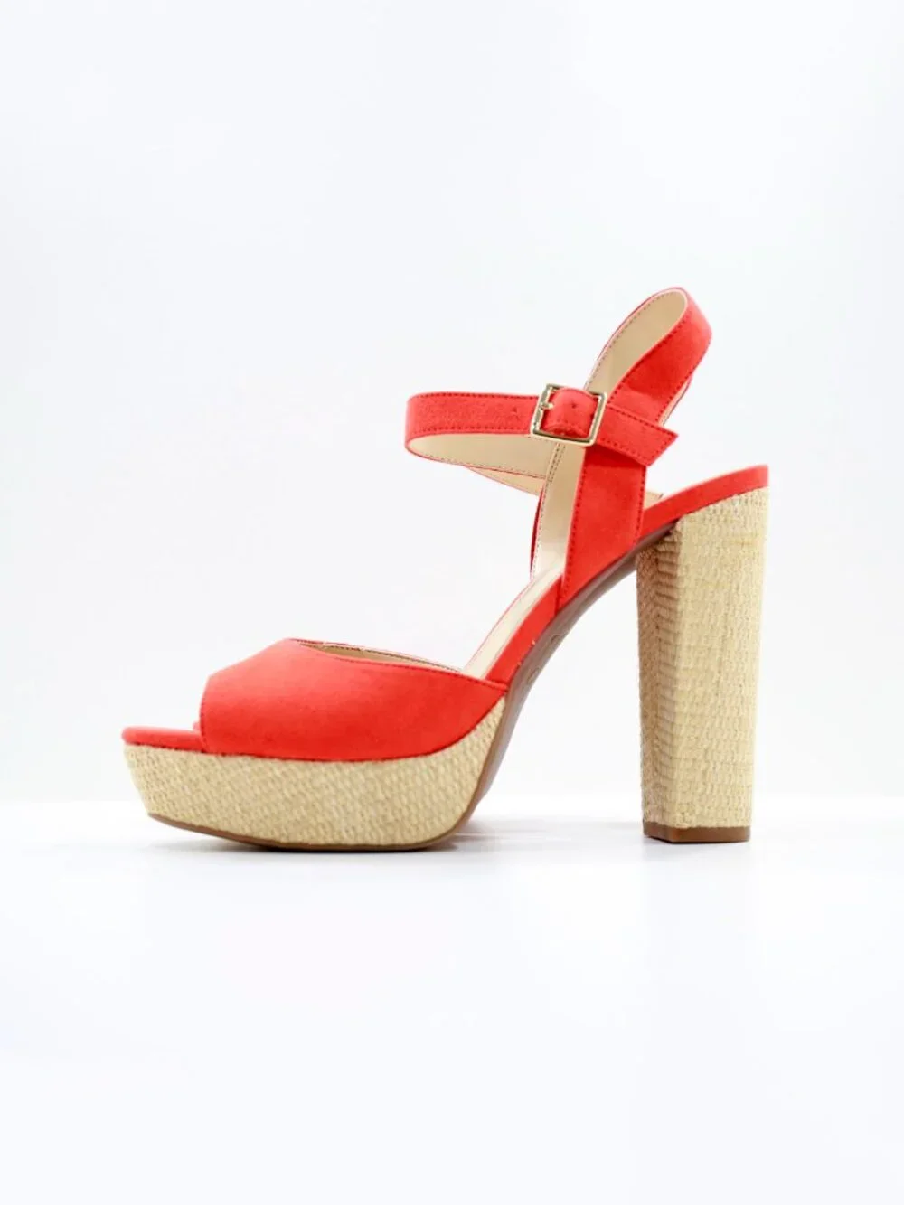 Jessica Simpson Priella Coral Red Suede 5.5